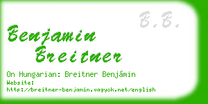 benjamin breitner business card